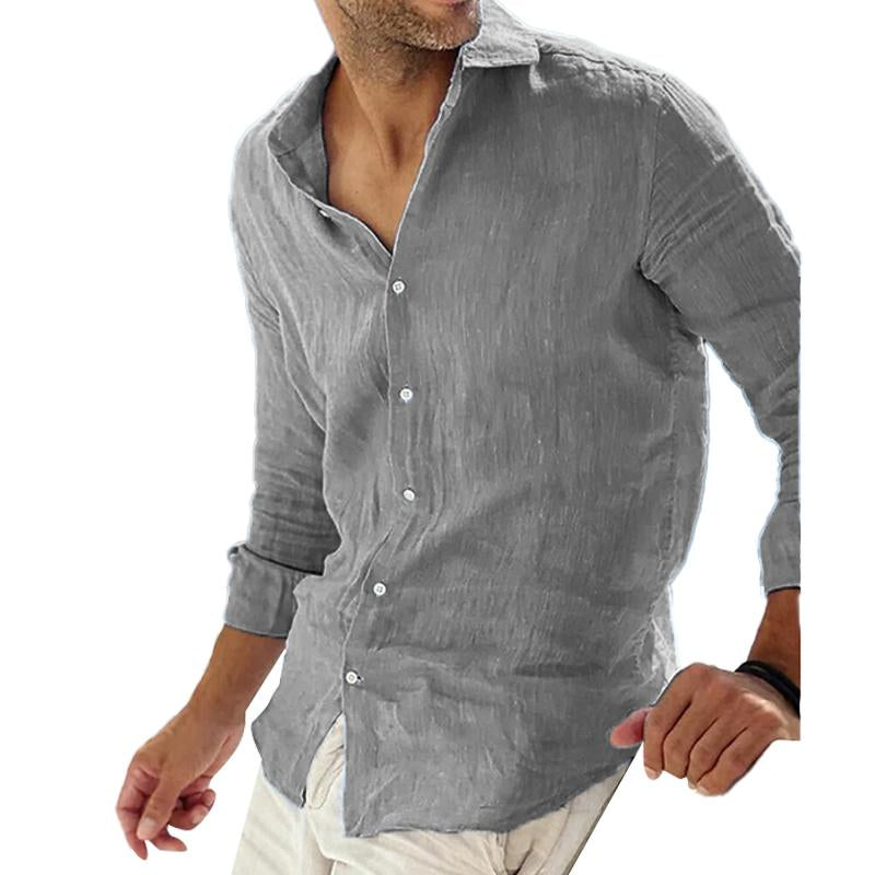 Lightweight Long Sleeve Casual Linen Shirt
