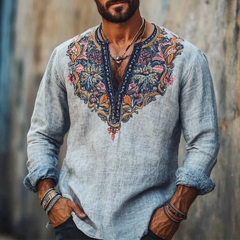 Aaron | Bohemian summer shirt for men