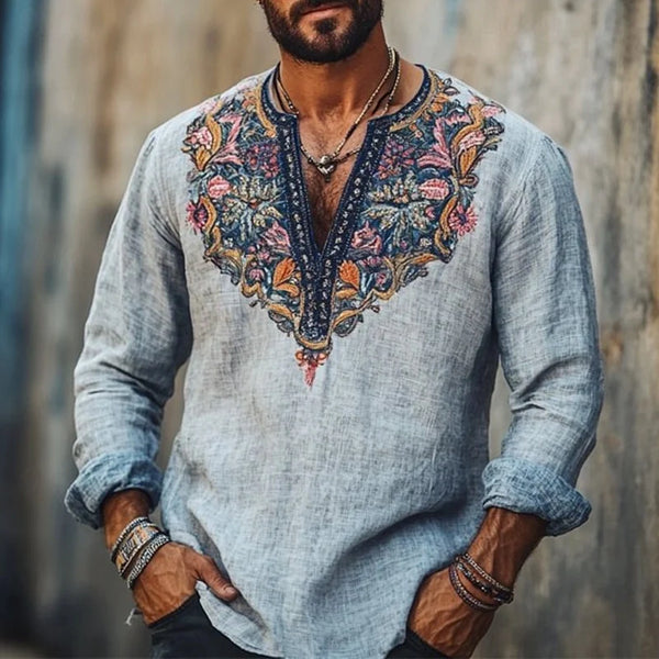 Aaron | Bohemian summer shirt for men