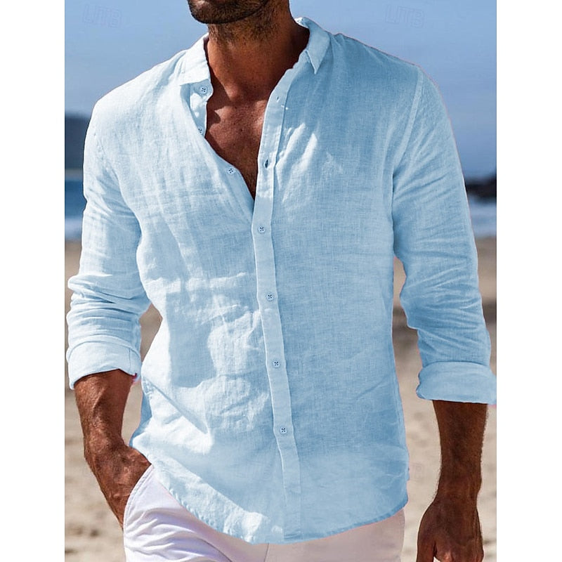 Men's Casual Linen Shirt