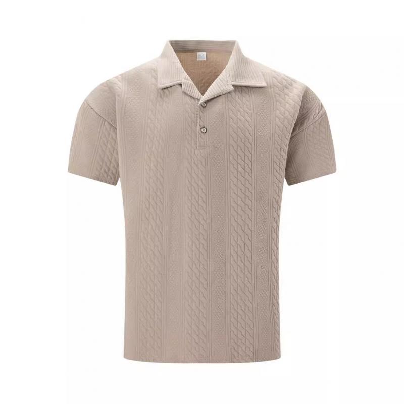 Men's Polo Shirt with Unique Jacquard Design