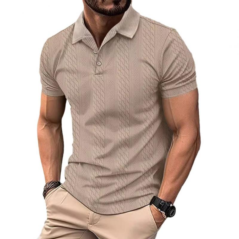 Men's Polo Shirt with Unique Jacquard Design