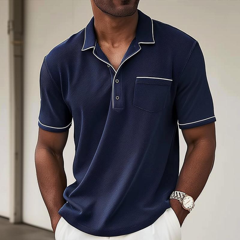 Short Sleeve Polo with Colorblock Style