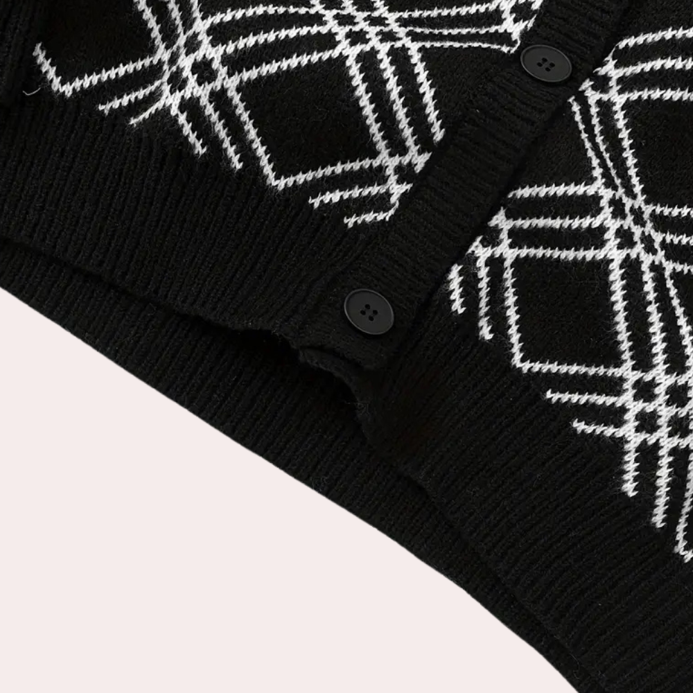 Graham | Men's Elegant Checkered Cardigan