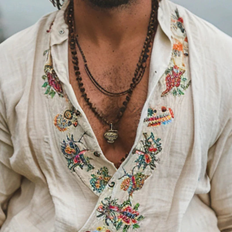 Jason | Bohemian summer shirt for men