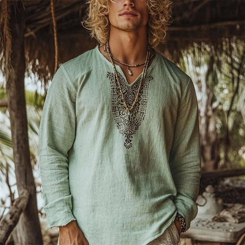 Adrian | Bohemian summer shirt for men