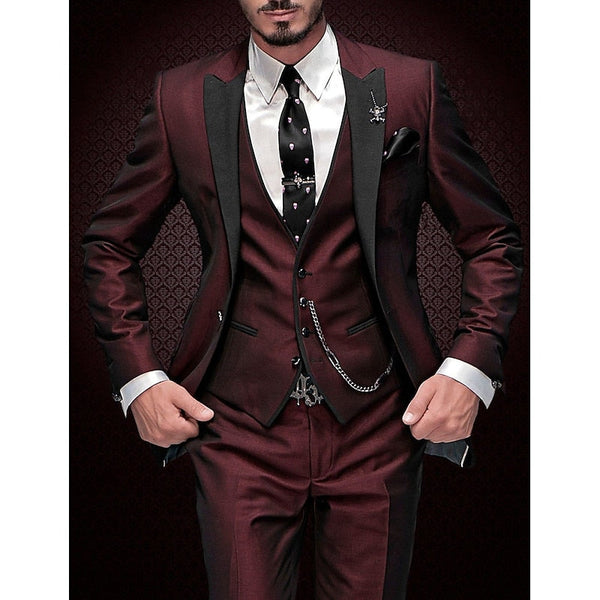 Men's Three-Piece Linen Set: Blazer, Vest, and Pants